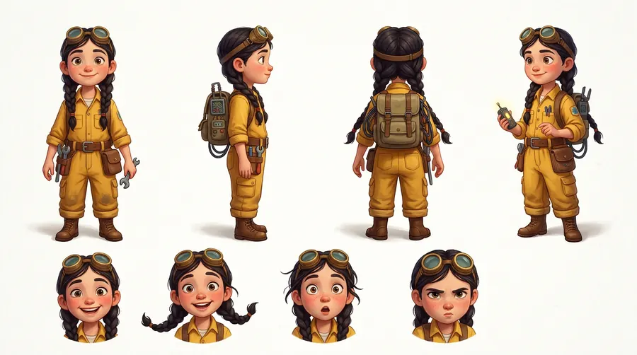 Nano Banana 2 sample for the Character reference sheet prompt